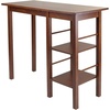 image:imageWinsome Egan Breakfast Table with 2 Shelves  Sturdy amp Stylish Table for Eating amp Working in Kitchen Dining Room Compact Desk with Storage Classic Home DecorDining Table