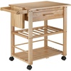 image:imageWinsome Finland Kitchen Natural  Rolling Utility amp Serving Cart with Wheels for Snacks Drinks Kitchen Essentials Storage amp Organization for Home Apartment