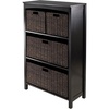 image:imageWinsome Terrace Shelving no basket Espresso2 small  2 large basket