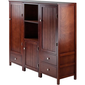 image:imageWinsome Brooke 3Pc Jelly Cupboard Set 47 High 52 Wide Walnut