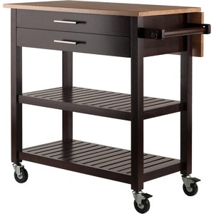 image:imageWinsome Langdon Cart Kitchen CappuccinoNatural 3657x2642x3445
