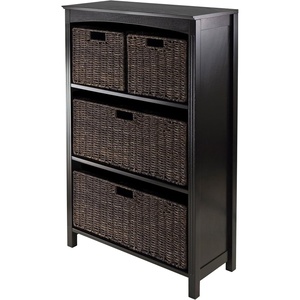 image:imageWinsome Terrace Shelving no basket Espresso2 small  2 large basket