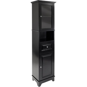 image:imageWinsome Wood Alps Tall Cabinet with Glass Door and Drawer  Easy to Store Portable Fold Up Table Set for Kitchen Living Room TV Dining Crafts Puzzles Work From Home