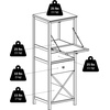 image:imageWinsome Brooke Jelly Cupboard  Classic amp Versatile Storage for Organization Stylish amp Functional Cabinet with Wine Rack for Kitchen Dining amp Living Room