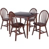 image:imageWinsome Mornay Square Dining Table with 4 Windsor Chairs 36 Wide Walnut